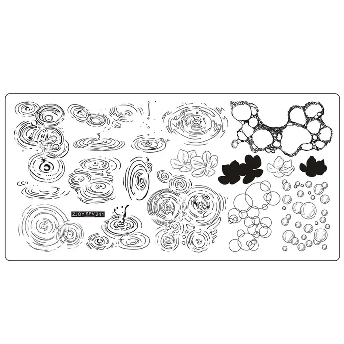 Stamping Schablone SPV-241 Tropfen