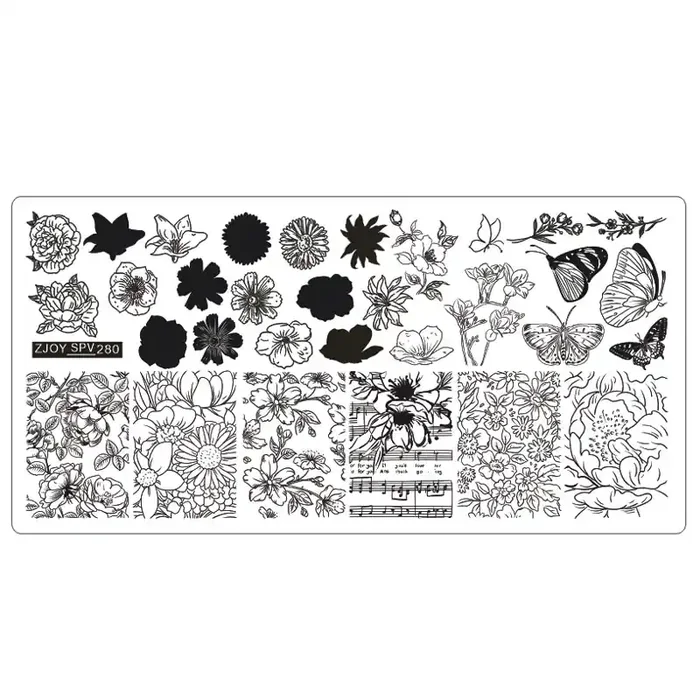 Stamping Schablone SPV-280 Frühling