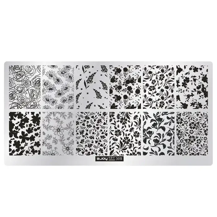 Stamping Schablone SPV-308 Blumen