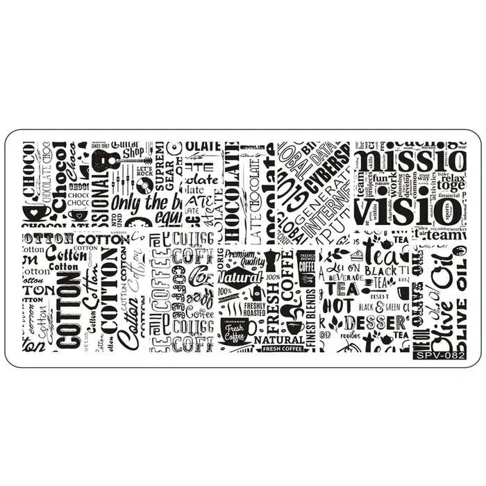 Stamping Schablone SPV-82 Schrift