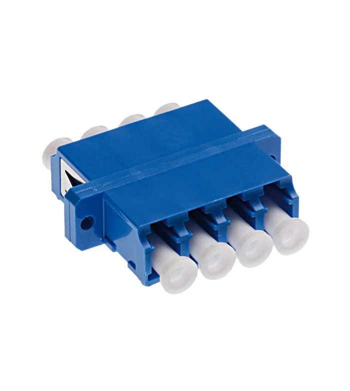 Standard LC-Quad Kupplung SM Polymer Hülse blau