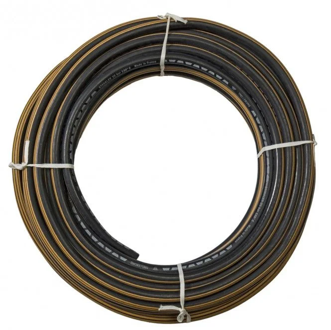 Starkler EPDM Wasserschlauch 3/4″, 19 mm schwarz mit orangen Streifen, 20 bar