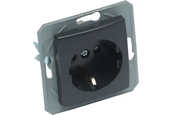 Steckdose, Kreta (schwarz)