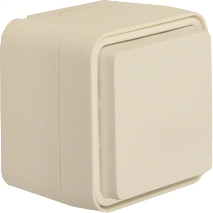 Steckdose SCHUKO mit Klappdeckel AP W.1 polarweiß