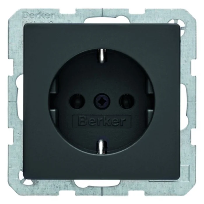 Steckdose SCHUKO Q.1/Q.3 anthrazit, samt