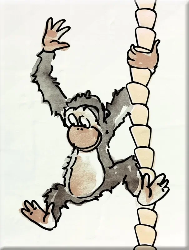 Steuler Bongobongo! Affe Hängend Wandfliese 25×33 Art.-Nr. 34079