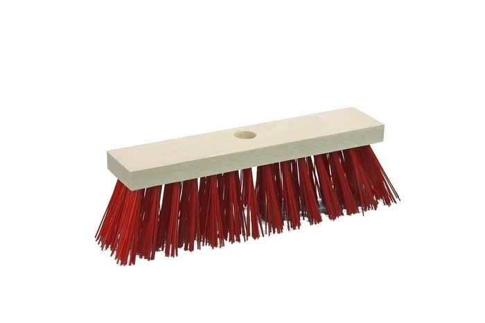 Straßenbesen, Holzkörper, roh, 30 cm