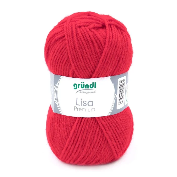 Strickgarn Lisa Premium uni (signalrot)