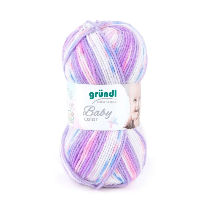 Strickwolle Baby color (flieder-mauve-rosa-weiß)