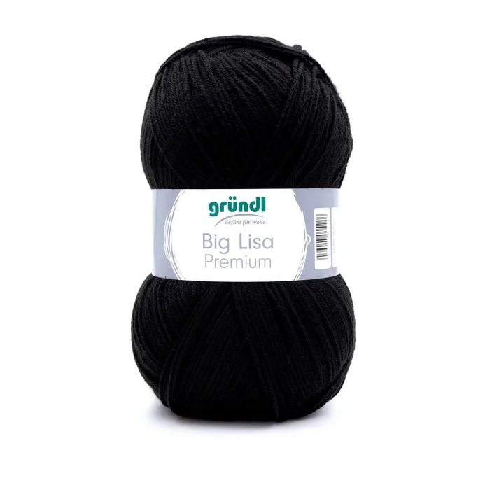 Strickwolle Big Lisa Premium (schwarz)