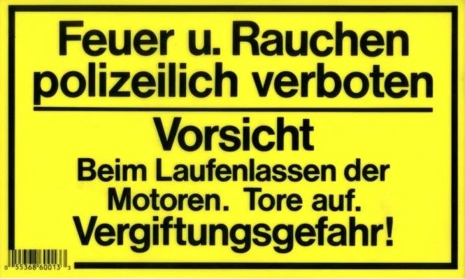 Strobel Kunstoffschild 250 x 150 mm Feuer und Rauchen polizeilich verboten