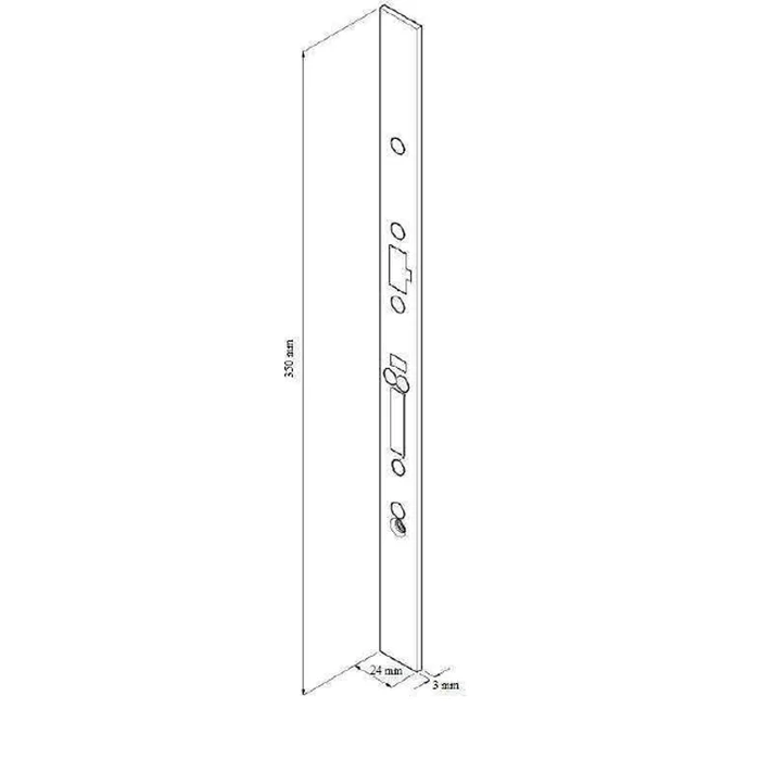 Stulpblech für Sicherheitsschloss 509X