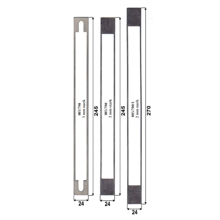 Stulpunterlegplatten für Rohrrahmenschlösser
