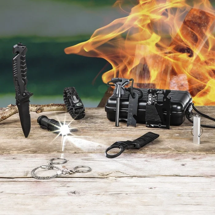 Survival-Set, 9 tlg (schwarz)