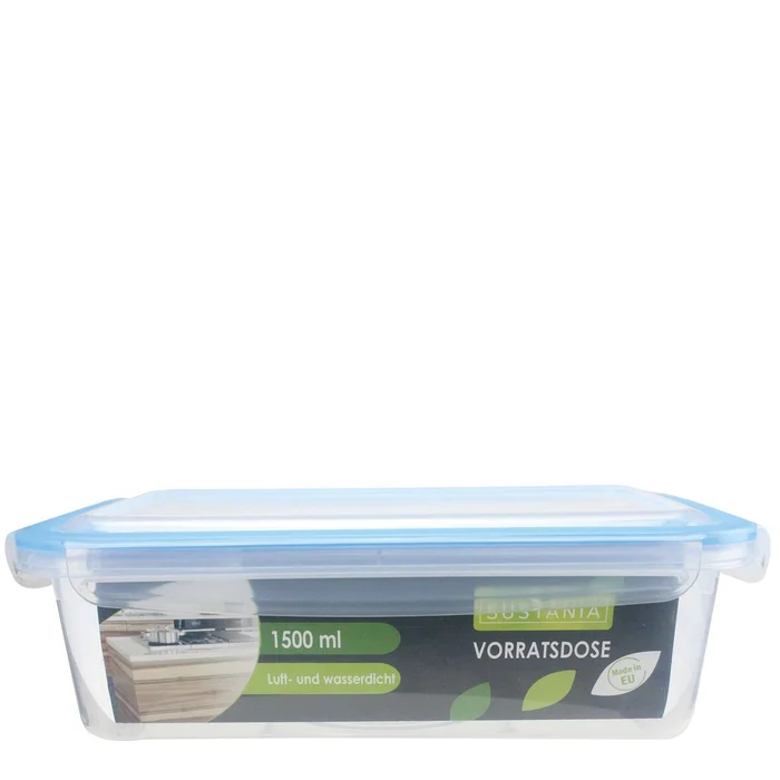 SUSTANIA Frischhaltedose PP, 8x24x15 cm, 1,5 L (transparent)