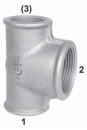 T-Stück reduziert Nr. 130, IG 3/4″ x 1″ x 3/4″, verzinkt