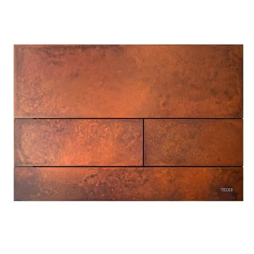 TECE Square II WC-Spülknopf aus verrostetem Stahl