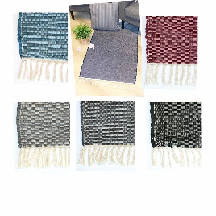 Teppich mit Fransen, 90 x 60 cm