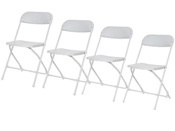 Toolland Robustes Klappstuhlset weiß, faltbare Stühle, Campingstühle, Terrassenmöbel