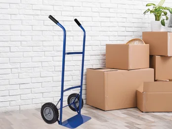 Toolland Sackkarre Stahl Vollgummireifen bis 80kg, 110cm Plattform 35x18cm