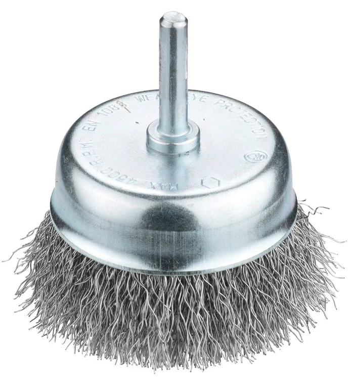 Topfbürste gewellt, Stahldraht, 75 mm