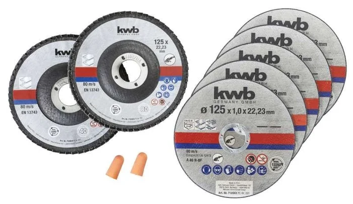 Trennscheiben-Set, Metall, Ø 125 x 22,2 mm, 7-tlg.