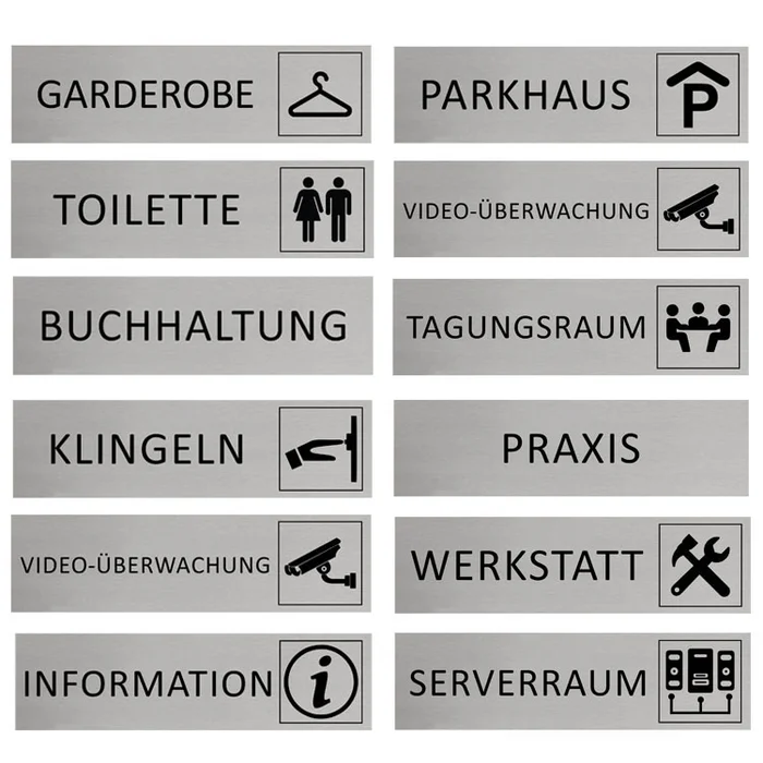 Türschilder aus Aluminium in vielen Varianten