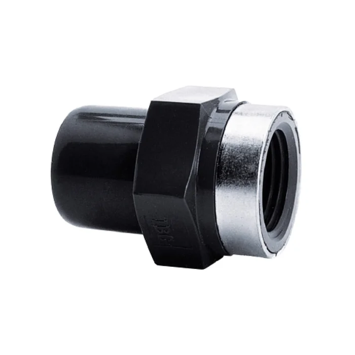 Übergangsstück verstärkt PVC grau Klebemuffe/Klebestutzen-IG 50/63-2″ BSP PN16