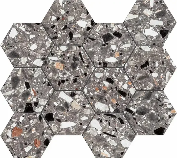 Unicom Starker Venice Hexagon Canalgrande Matt Dekorfliese 30×34 R10/A/B Art.-Nr. 9717