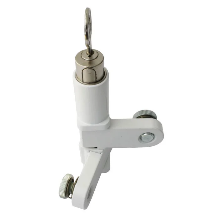 Universal-Fensterrahmen-Klappsicherung für doppelflügelige Fenster, Montage zwischen den Fensterflügeln