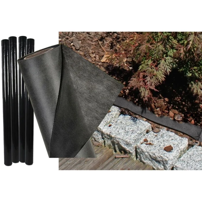 Unkrautvlies, Rolle, 50g/m², 100 x 1200 cm (schwarz) Ø 6,5 cm