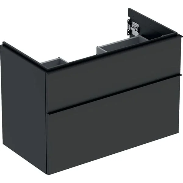 Unterschrank 90cm, 2 Laden, lava matt