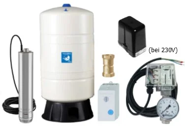 Unterwasser-Hauswasserwerk Oase U-5048 M inkl. Membrandruckgefäß