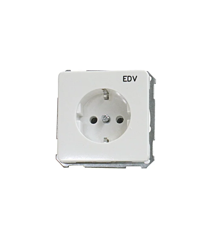 UP-Steckdoseneinsatz EDV, Steckklemmen, reinweiß