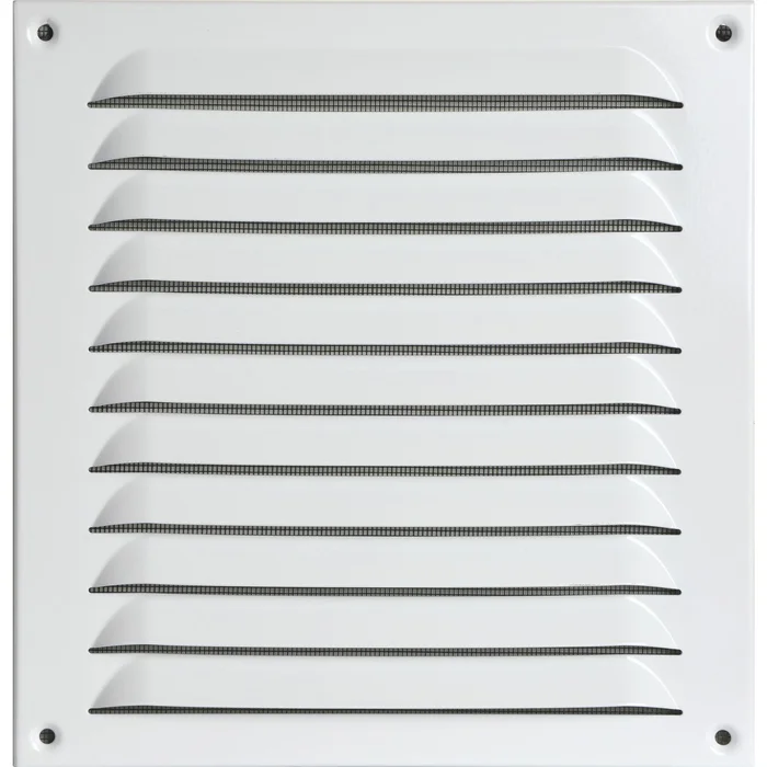 UPMANN Wetterschutzgitter aufschraubbar eckig 230×240 mm Alu weiß