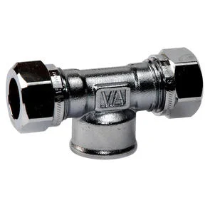 Vatette 12 x G15 T-Rohr-Klemmringkupplung (Chrom)