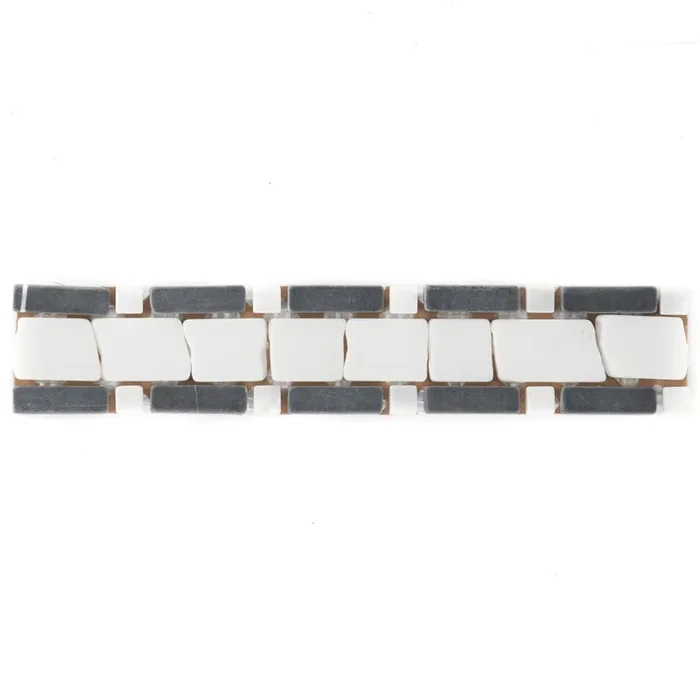 Venezia 2 Boston Carrara Rand Black Mosaik – – 25×5