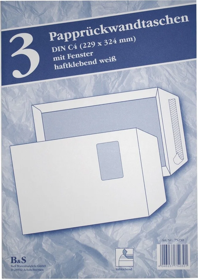 Versandtaschen DIN C4, mit Fenster (weiß)