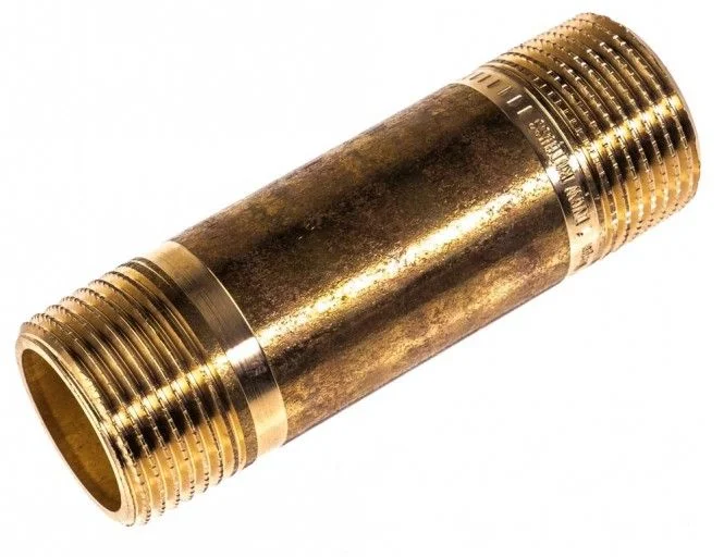 VIEGA Langnippel 1′ x 100 mm 267278, Mod. Nr. 3530, Rotguss blank