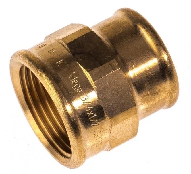 VIEGA Reduziermuffe 3/4 x 1/2″ 268862, Modell Nr. 3240, Rotguss blank