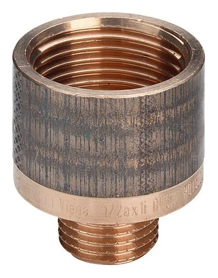 VIEGA Reduzierstück 3/8 x 1/2′ rund 322564, Modell Nr. 3242, Rotguss blank