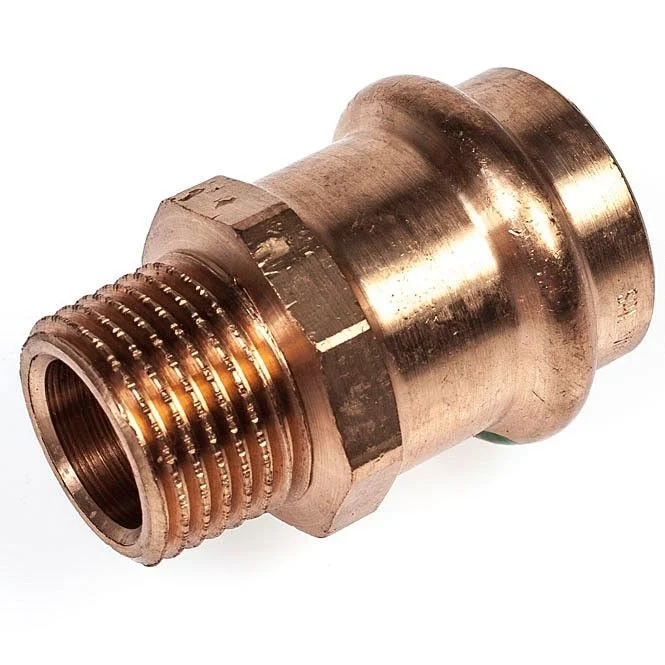 VIEGA Sanpress Übergang 297985 15×3/8′ AG, Pressanschluss, R Gewinde