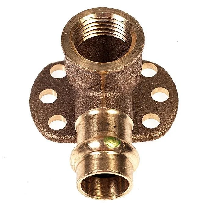 VIEGA Sanpress Wandscheibe 107345 15×1/2′, Rotguss, Pressanschl., Rp Gew.