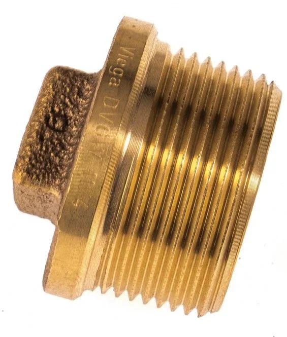 VIEGA Stopfen Rotguss 1 1/4′ 322175, Modell Nr. 3290, mit Rand