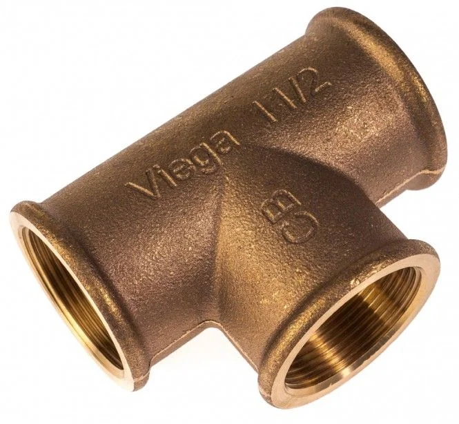 VIEGA T Stück Rotguss 1 1/4′ 264284, Modell Nr. 3130, 3 x Innengew.