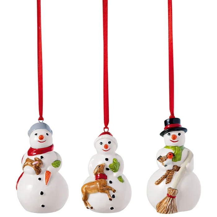 Villeroy & Boch Anhänger Schneemänner 3-teilig Nostalgic Ornaments