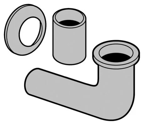 Villeroy & Boch Anschlussgarnitur 150mm verchromt