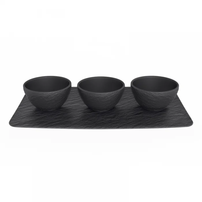 Villeroy & Boch Dipschälchen Set 4-tlg. Manufacture Rock Schwarz