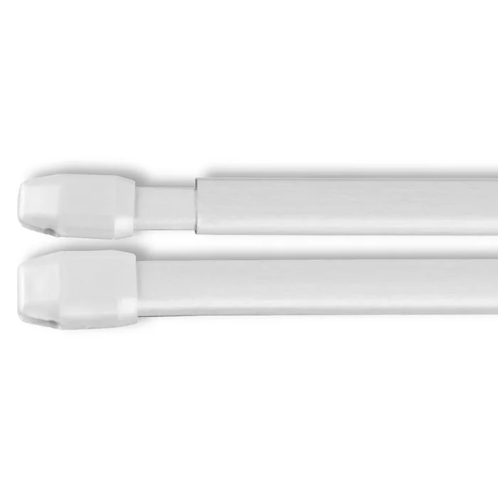 Vitragestange 2er Set, ausziehbar, 100-150 cm (weiß)