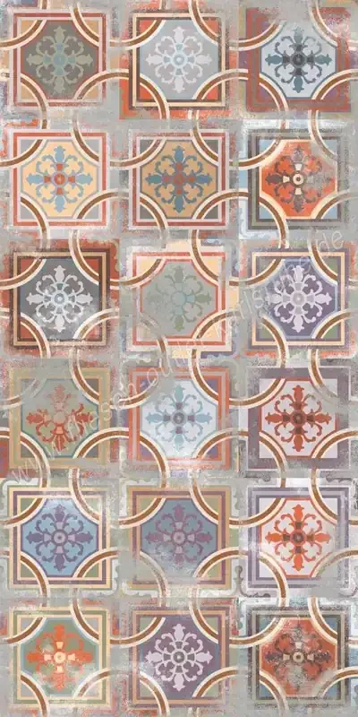 Vives 1900 Dekorfliese 20×20 cm Comillas mehrfarbig